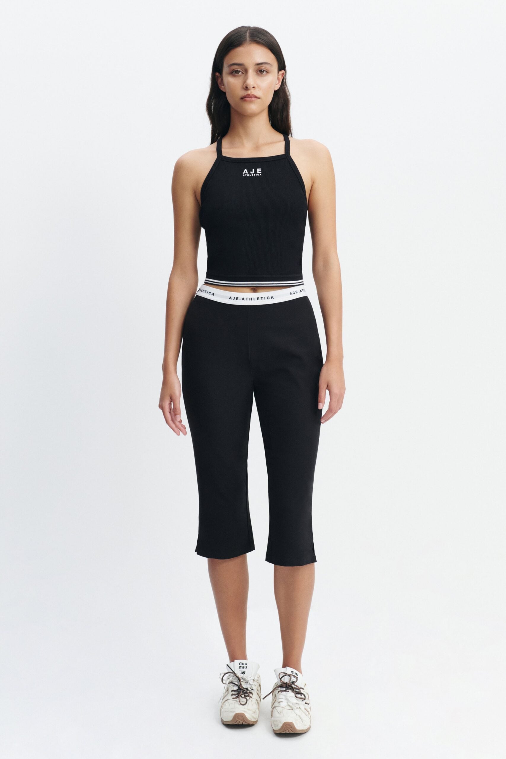 Aje Logo Elastic Capri Pant - Image 1
