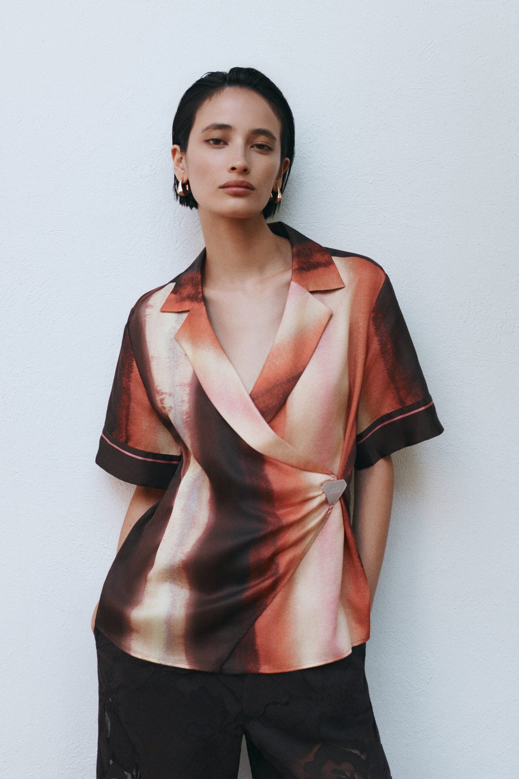 MNAJE200926190225038_3 Aje Lindsey Wrap Shirt - Image 3