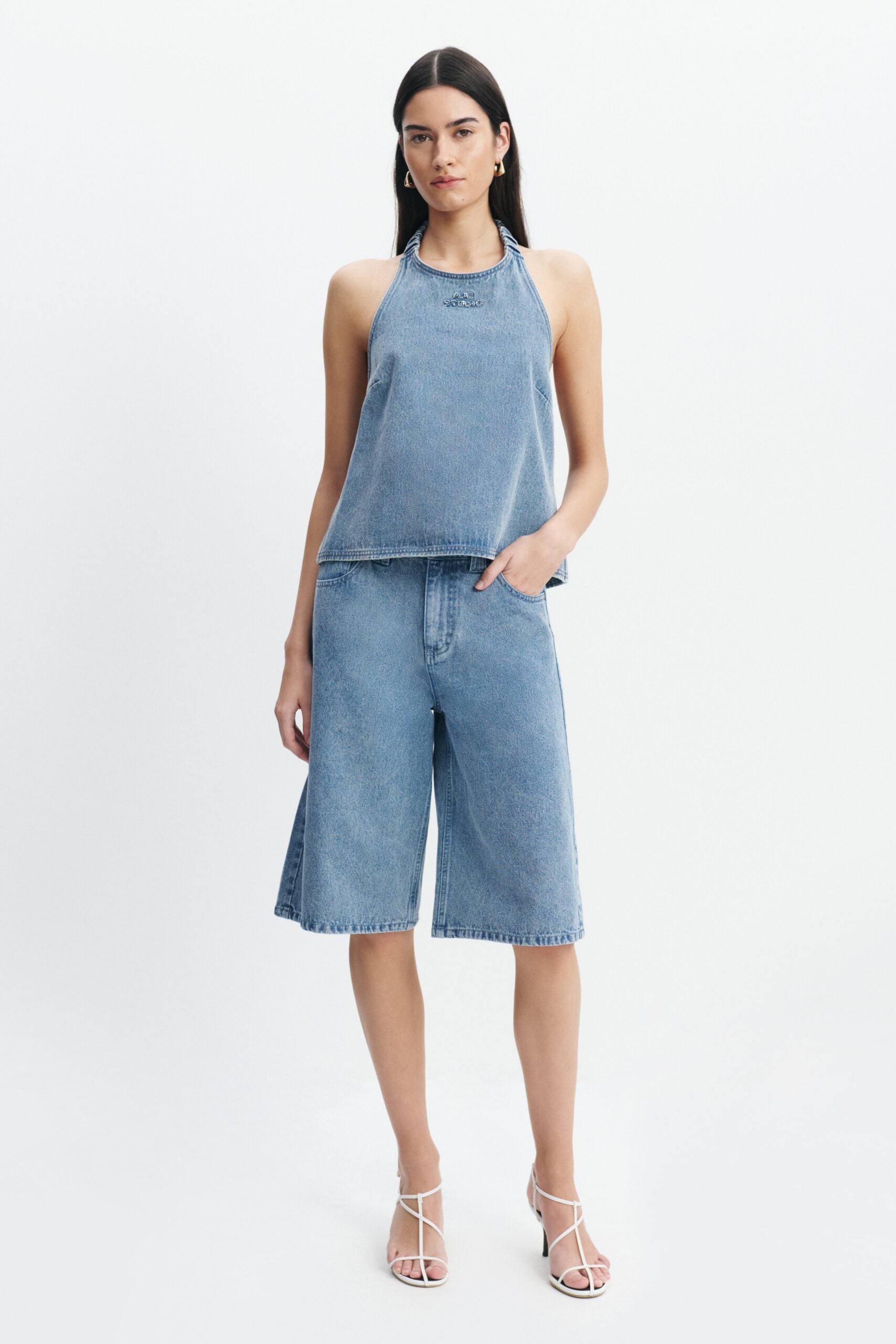 Aje Kendall Denim Jort - Image 1