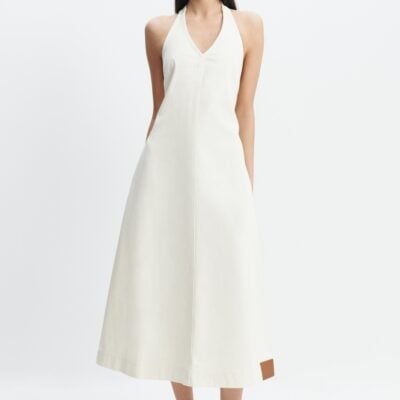Aje Elsie Denim Halter Dress - Image 1