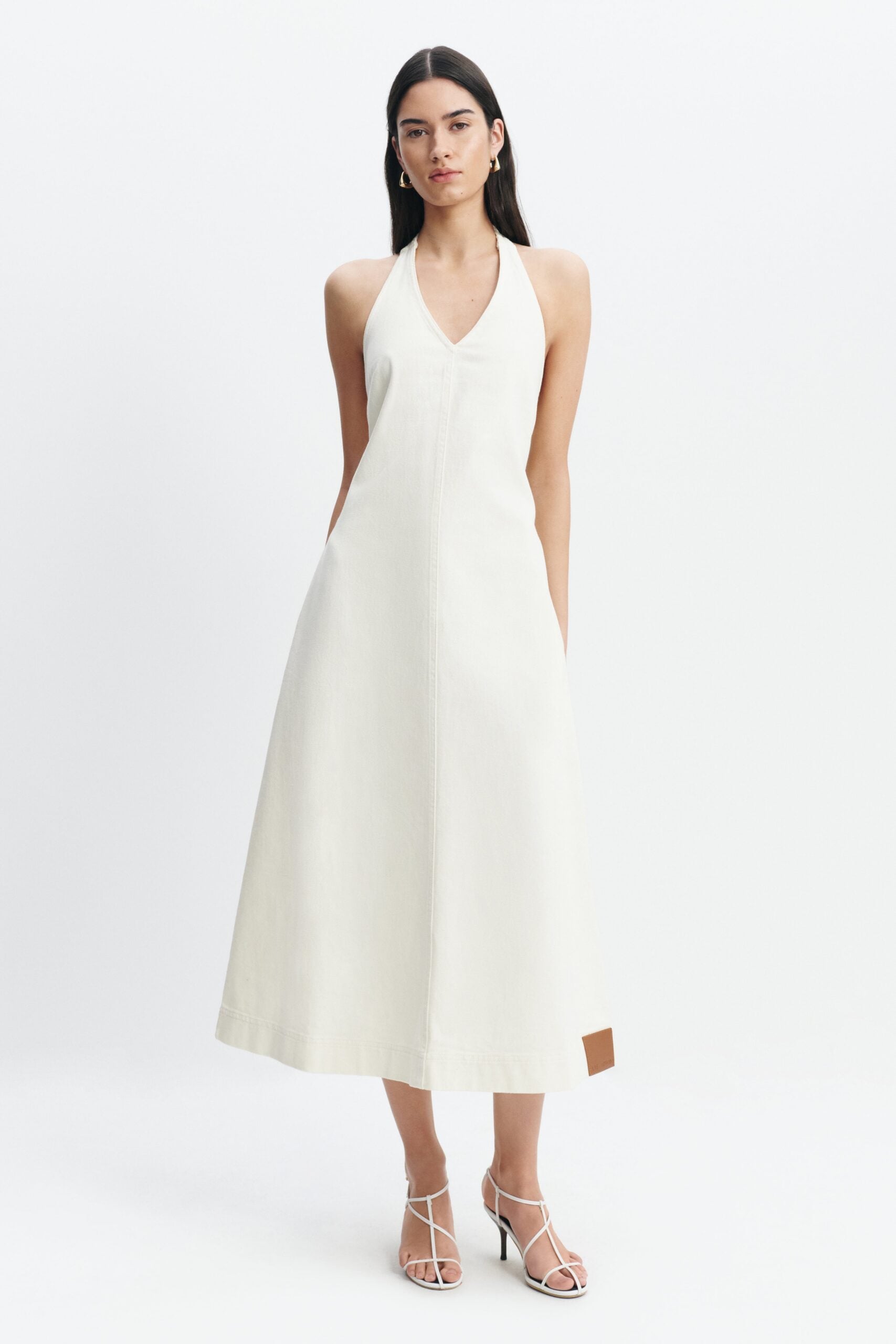 Aje Elsie Denim Halter Dress - Image 1