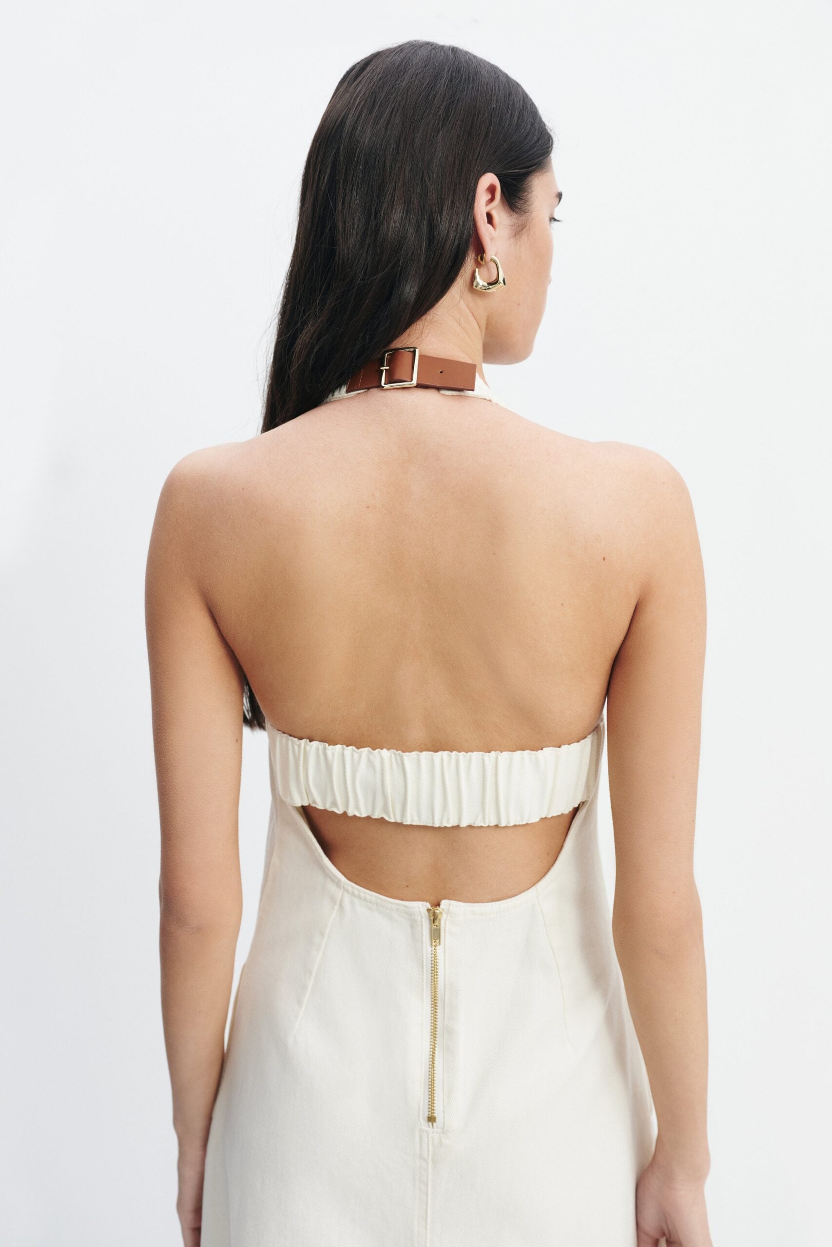 Aje Elsie Denim Halter Dress - Image 3