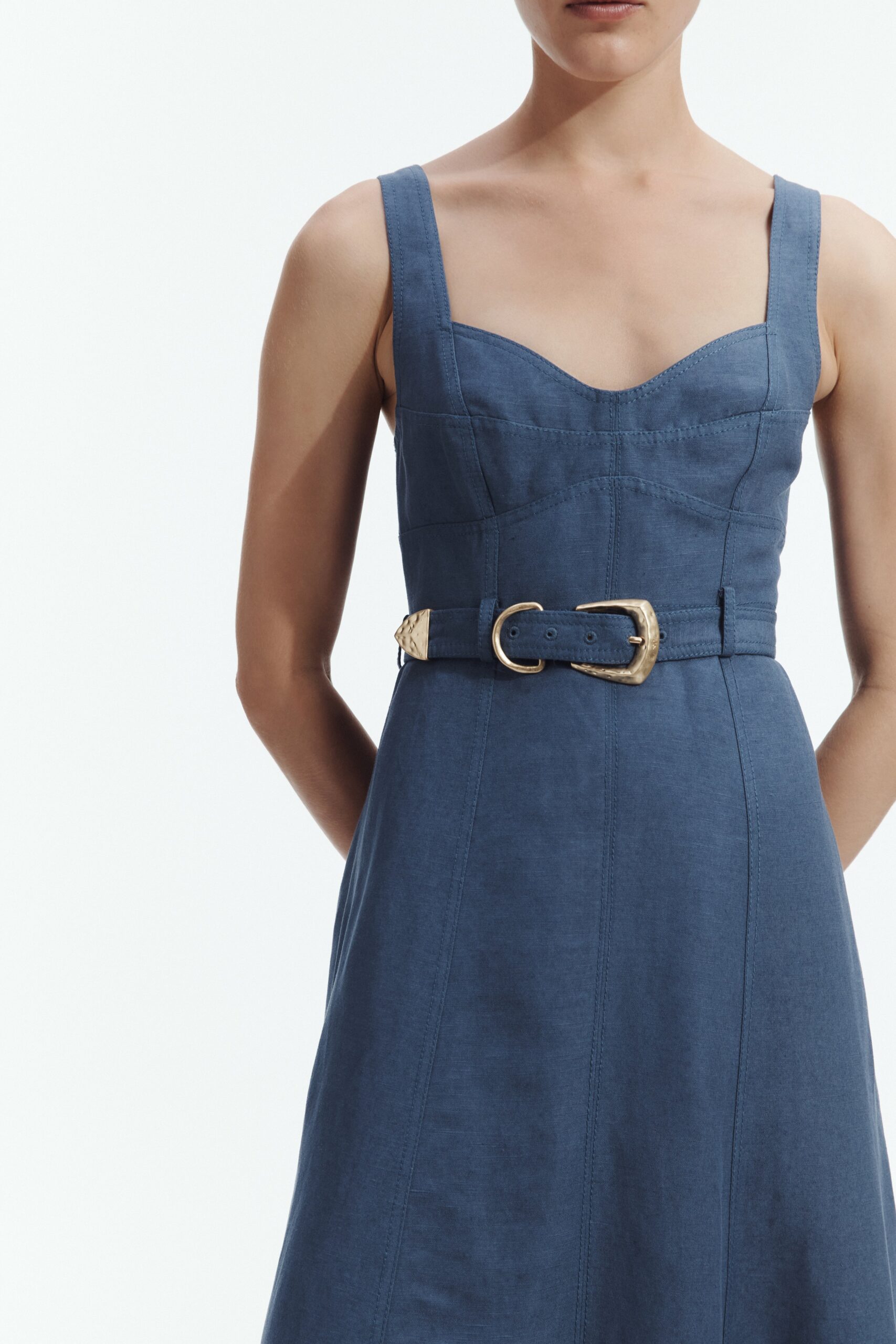 MNAJE200926190225073_3 Aje Canvas Midi Dress - Image 3