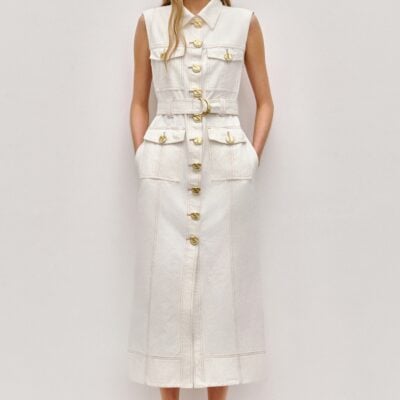 Aje Ivy Denim Midi Dress - Image 1