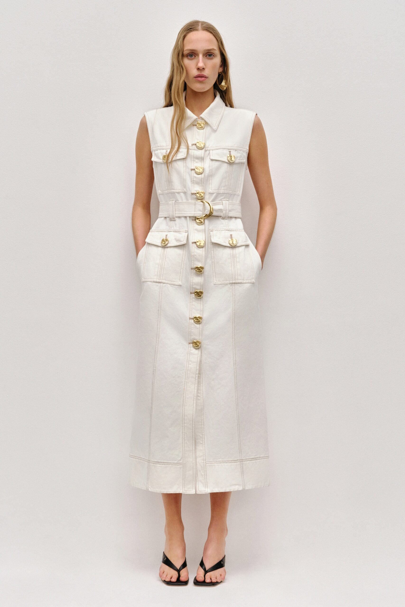 Aje Ivy Denim Midi Dress - Image 1