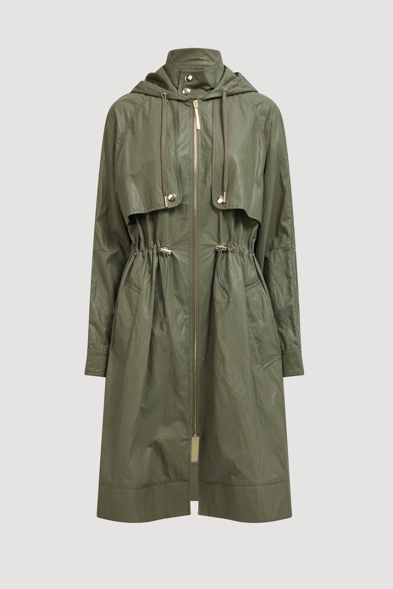 MNAJE200926190225095_2 Aje Drawcord Hooded Trench Coat - Image 2