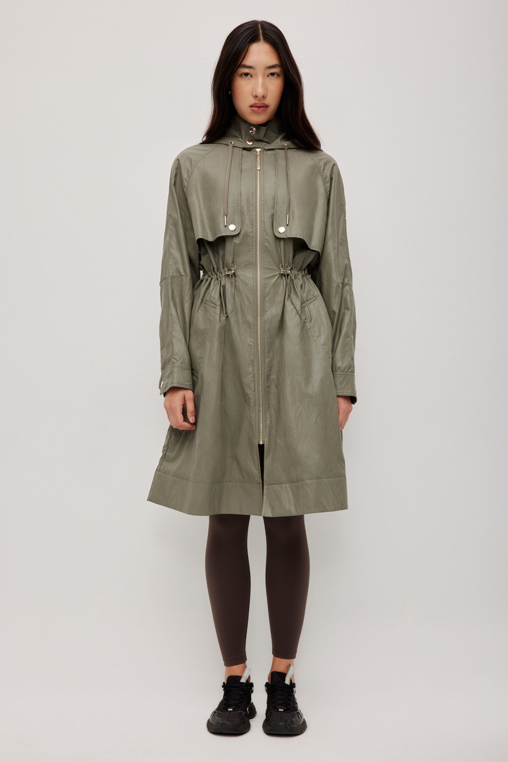 MNAJE200926190225095_3 Aje Drawcord Hooded Trench Coat - Image 3