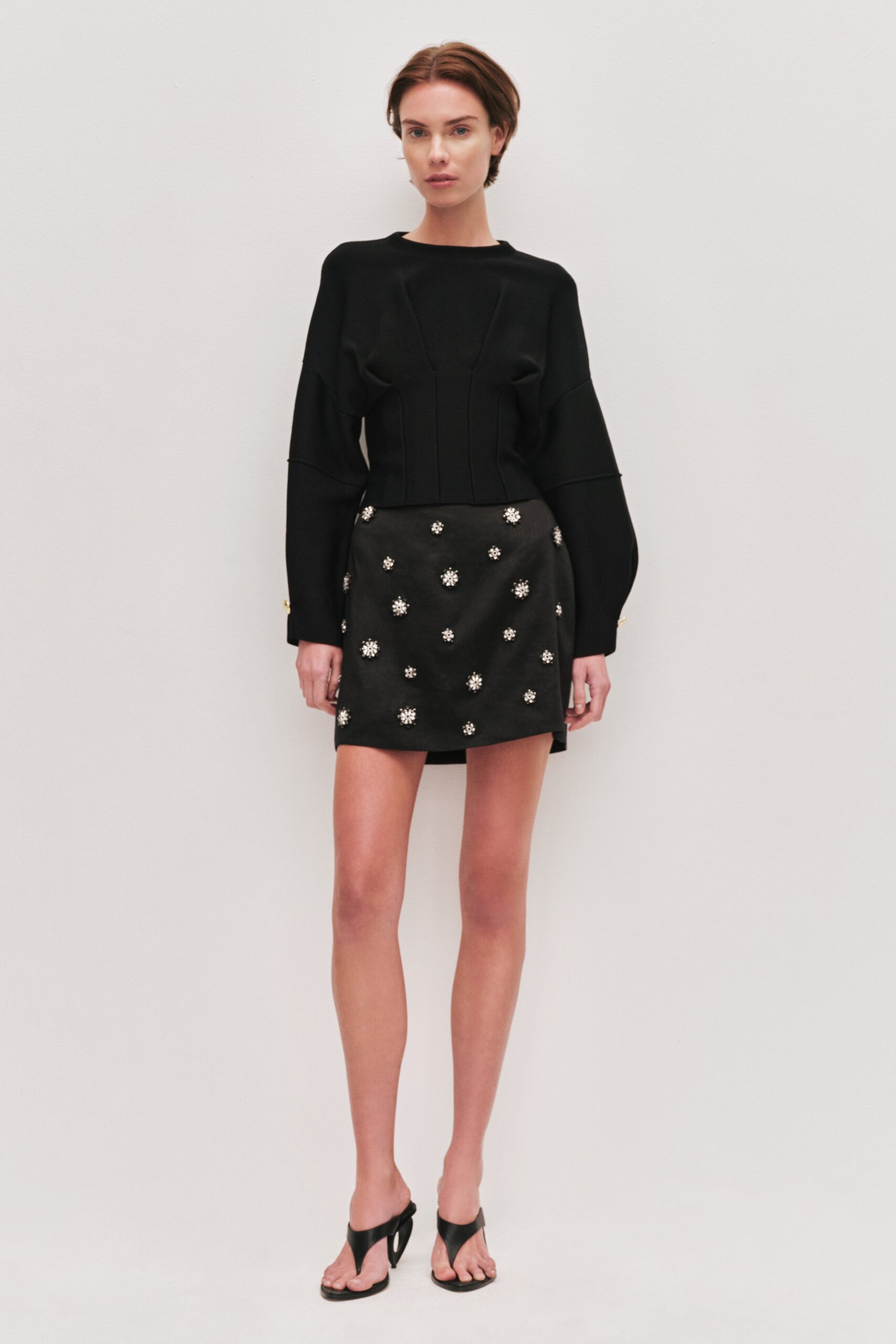 Aje Demi Crystal Mini Skirt - Image 1