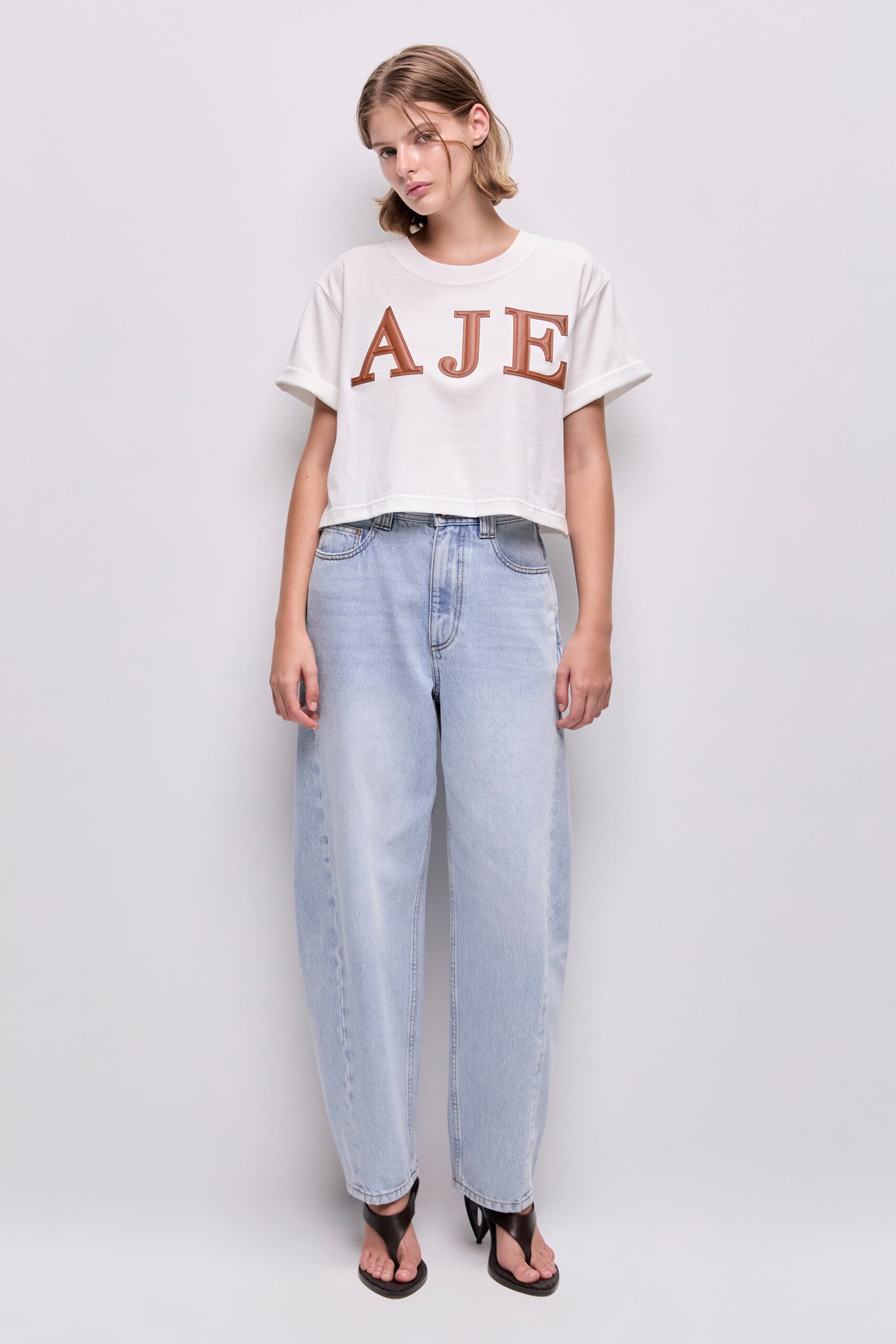 Aje Danila Logo Cropped Tee - Image 1