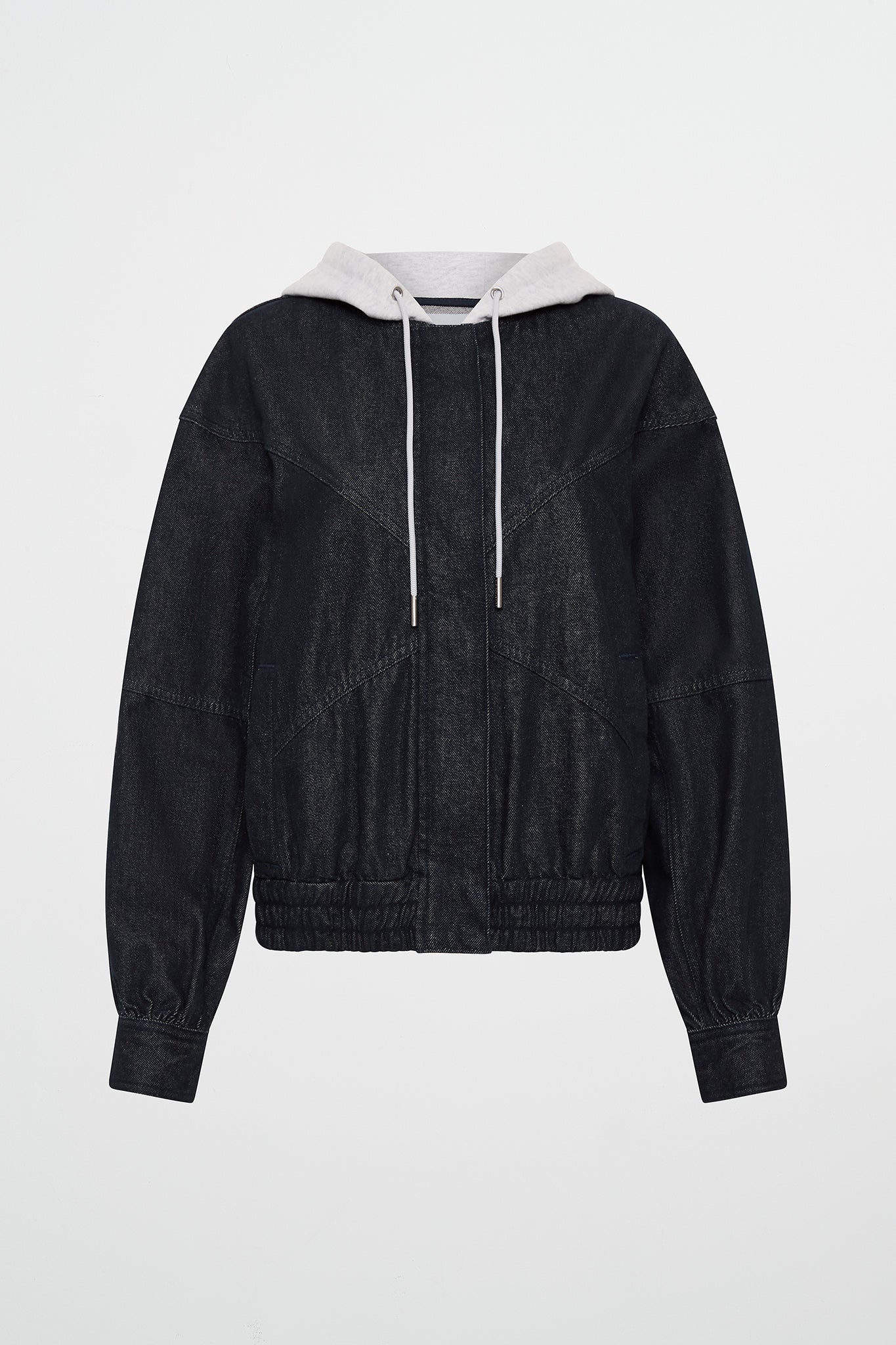 MNAJE200926190225118_2 Aje Cropped Hooded Denim Jacket - Image 2