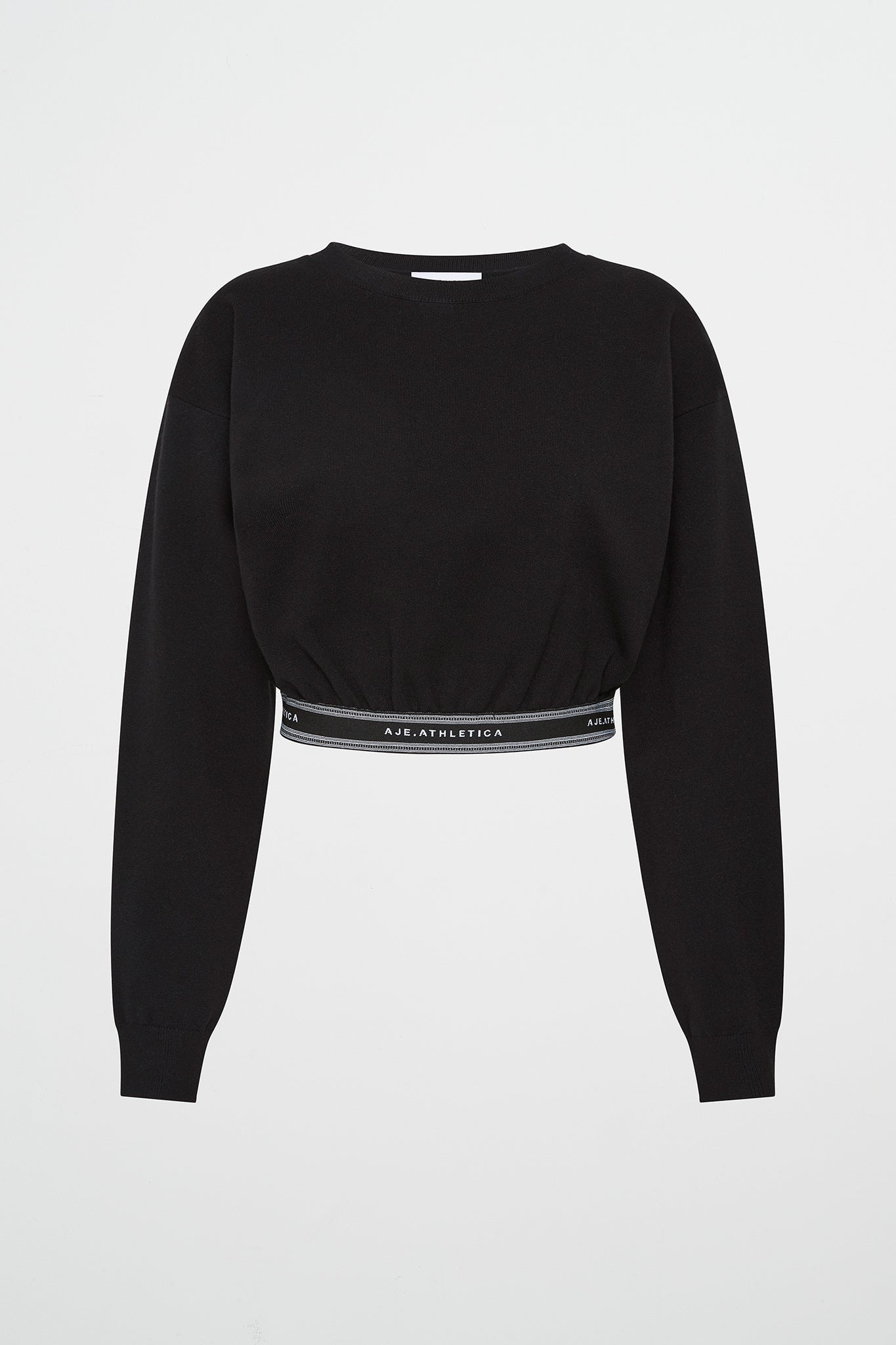 MNAJE200926190225119_2 Aje Cropped Elastic Logo Crew - Image 2