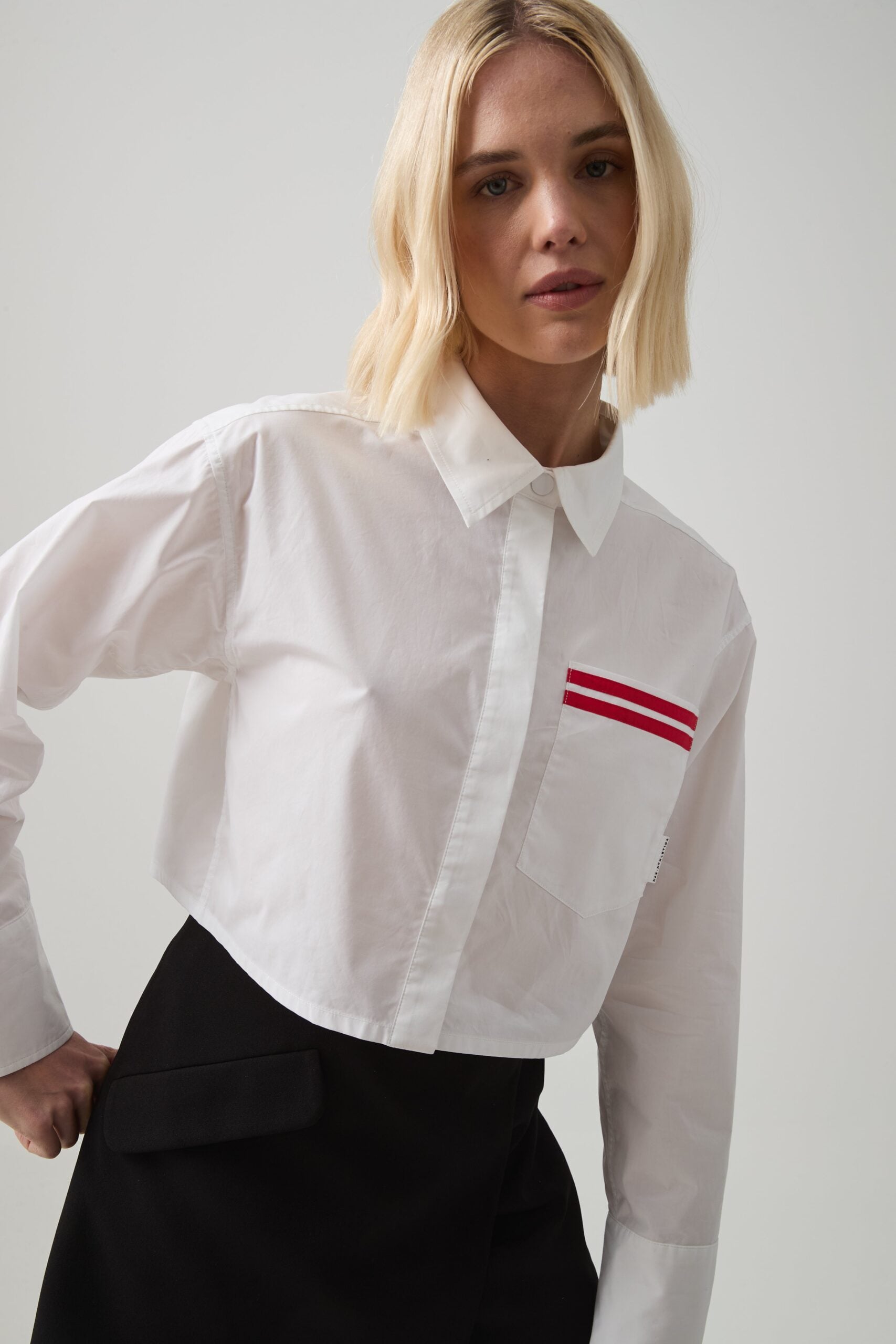 Aje Cropped Cotton Shirt 462 - Image 3
