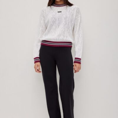 Aje Contrast Logo Knit Crew 417 - Image 1