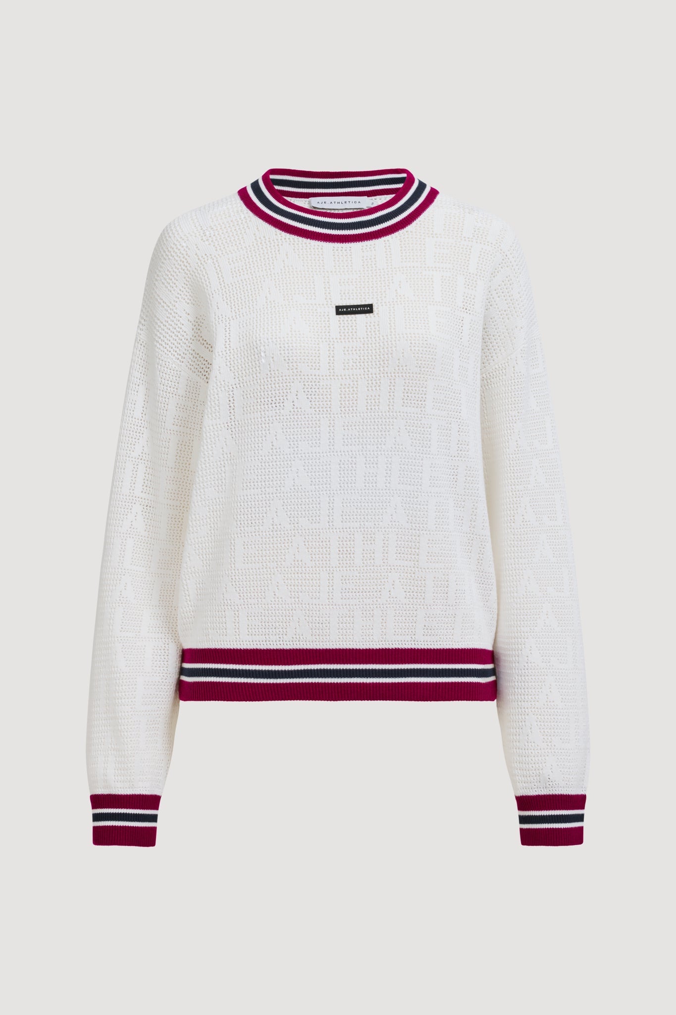 Aje Contrast Logo Knit Crew 417 - Image 2