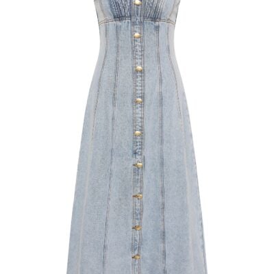 Aje Coast Denim Midi Dress - Image 2