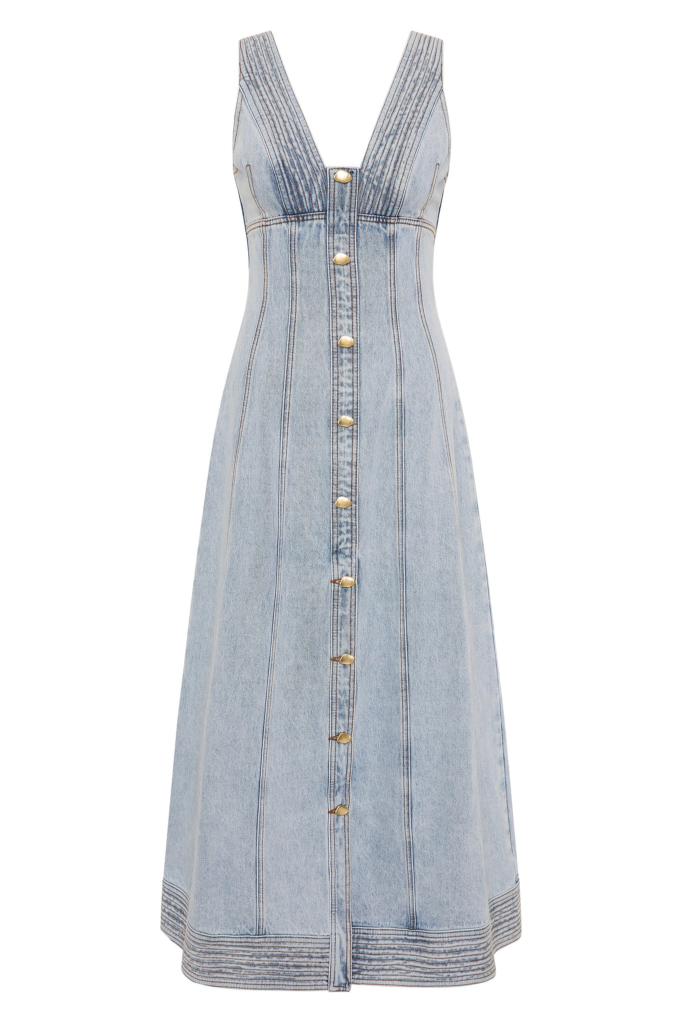 MNAJE200926190225137_2 Aje Coast Denim Midi Dress - Image 2