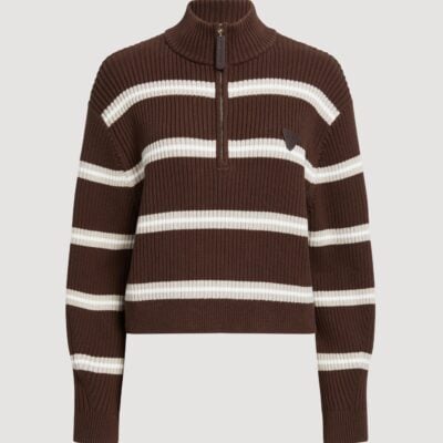 Aje Clara 1/4 Zip Stripe Jumper - Image 2