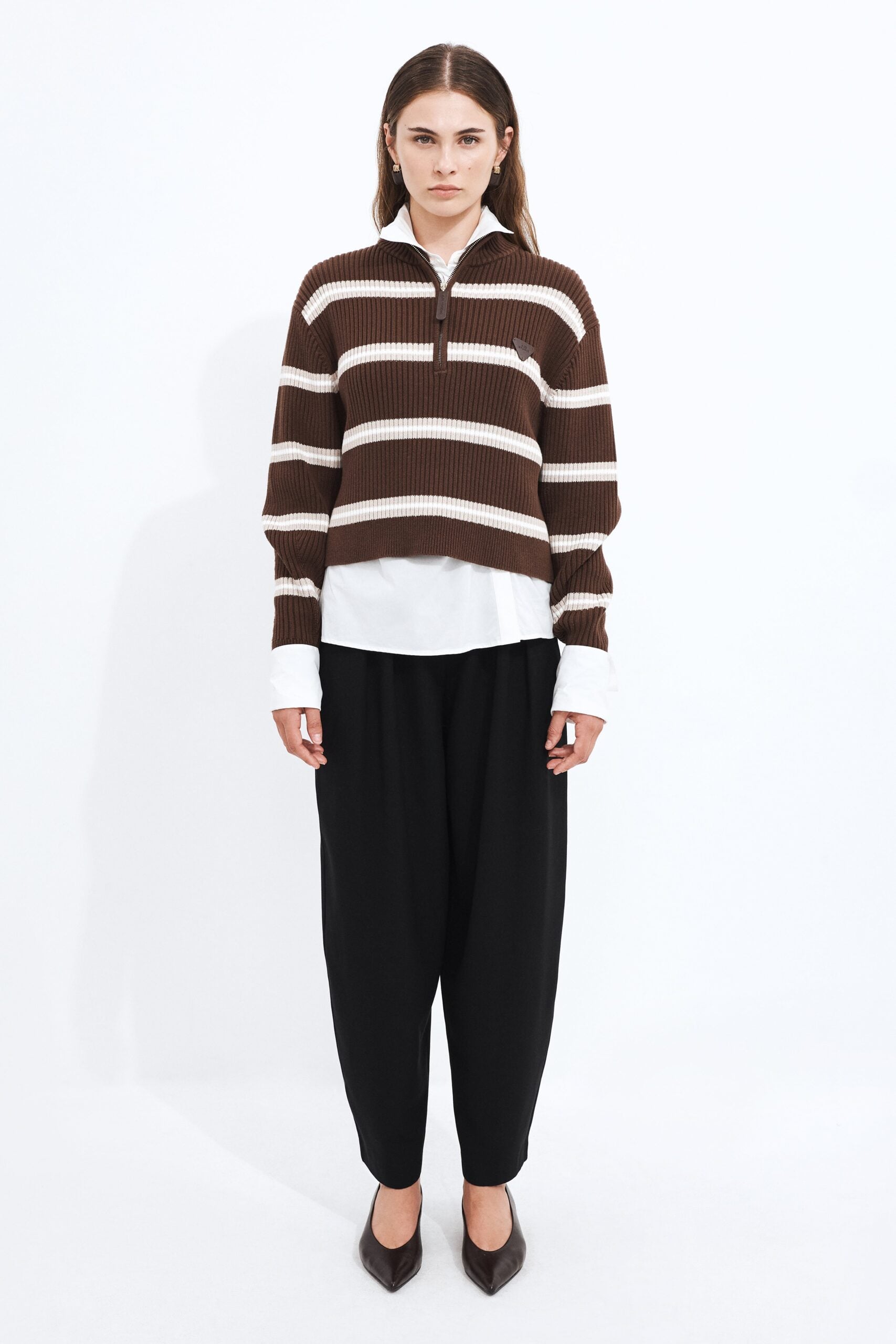 MNAJE200926190225140_3 Aje Clara 1/4 Zip Stripe Jumper - Image 3