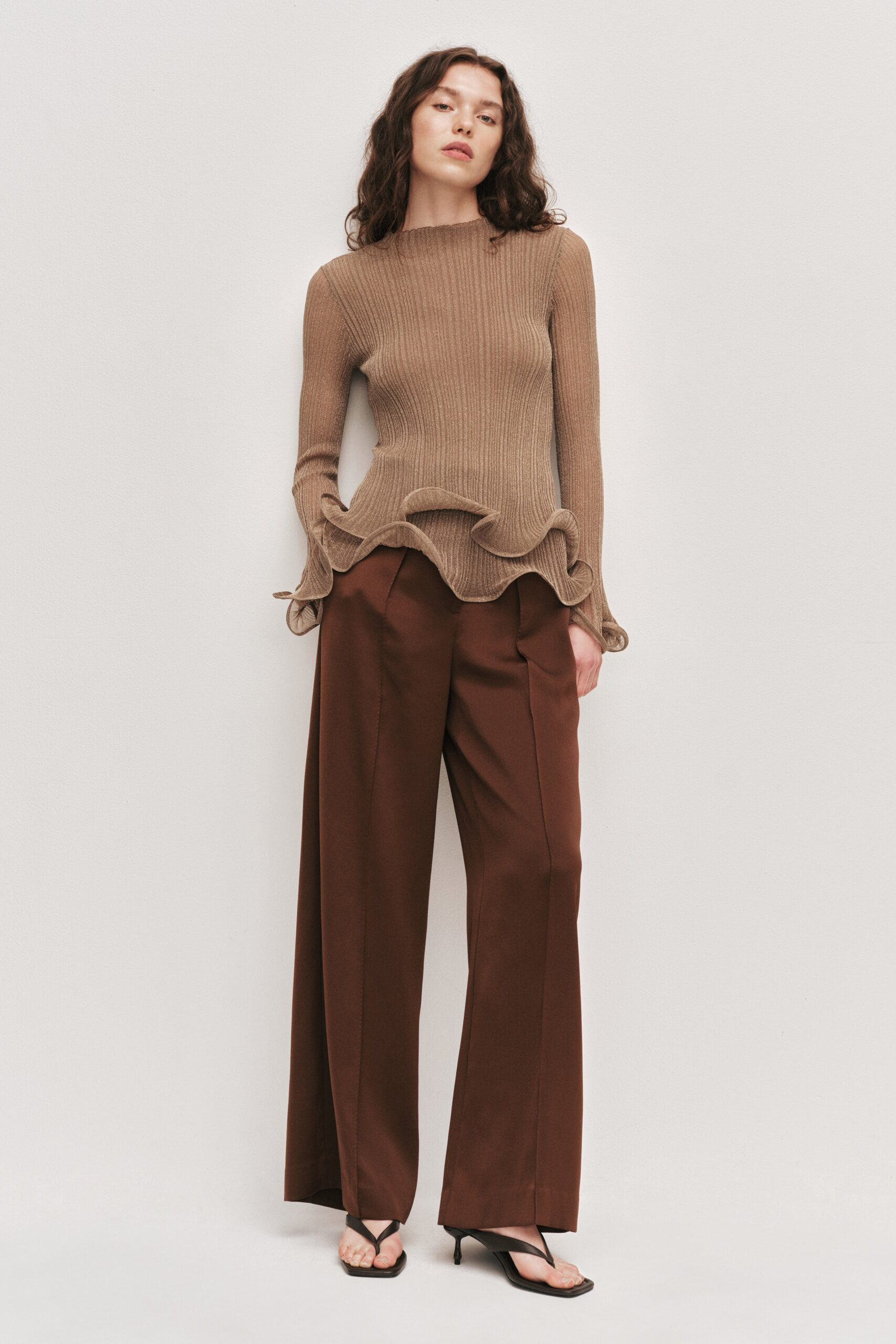 MNAJE200926190225142_3 Aje Ciela Ruffle Knit Top - Image 3