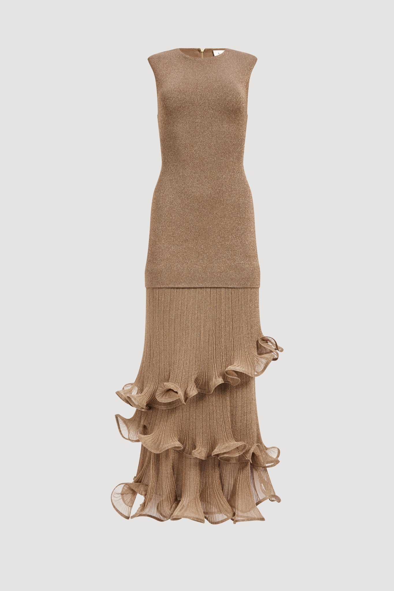 MNAJE200926190225143_2 Aje Ciela Ruffle Knit Maxi Dress - Image 2