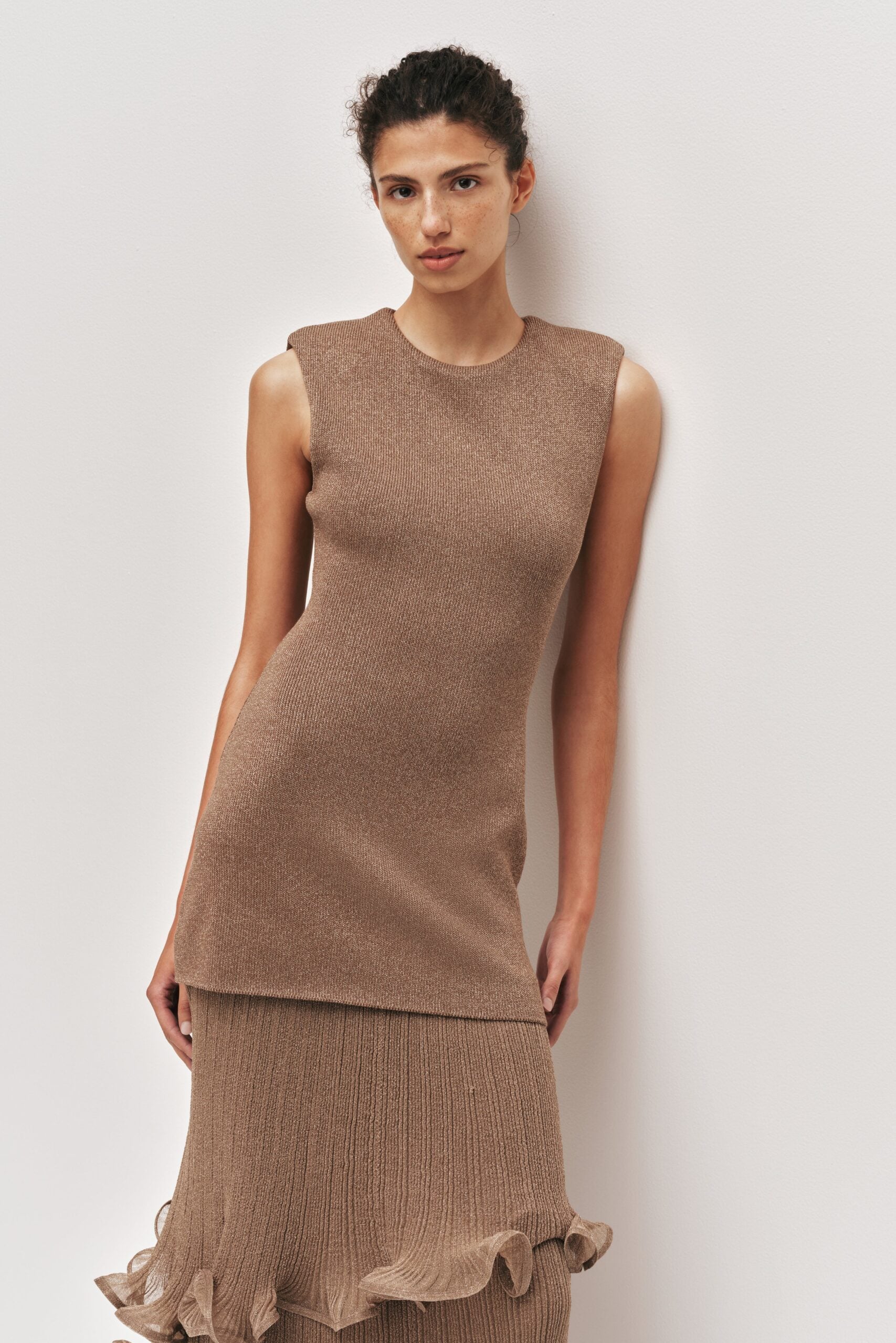 MNAJE200926190225143_3 Aje Ciela Ruffle Knit Maxi Dress - Image 3