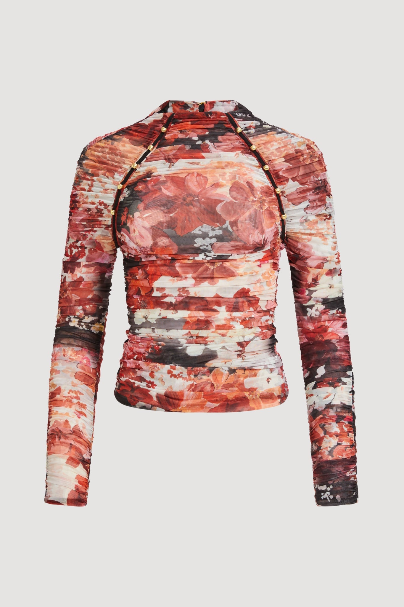 Aje Carline Gathered Mesh Top - Image 2