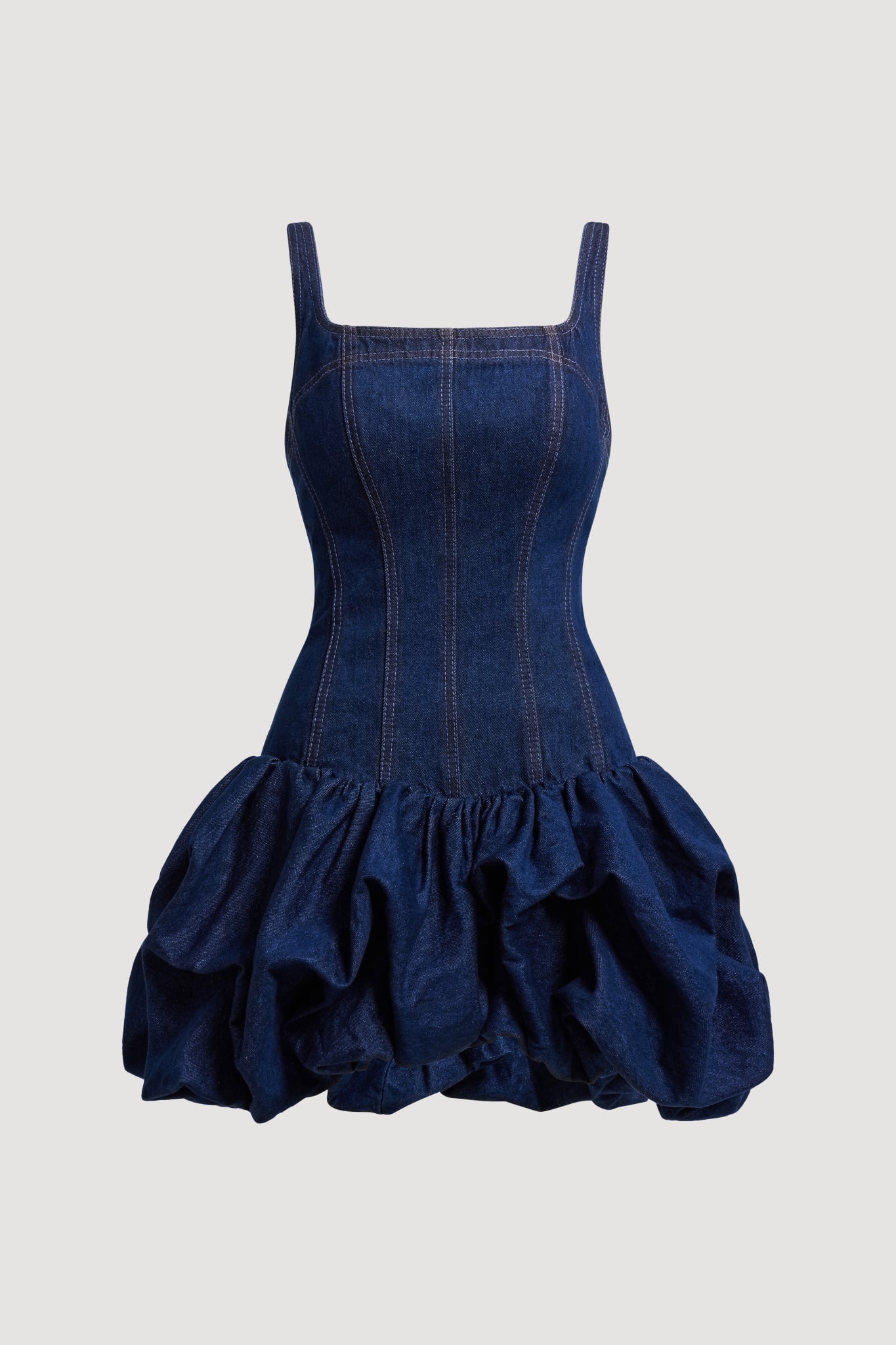 MNAJE200926190225170_2 Aje Briar Denim Mini Dress - Image 2