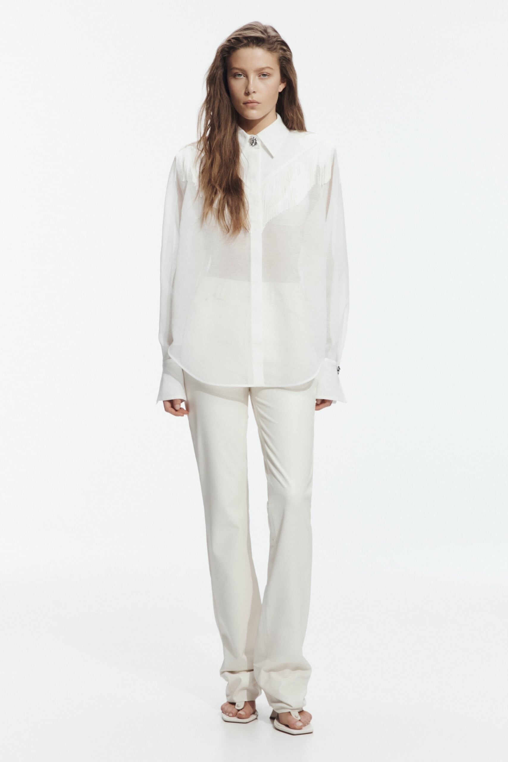 Aje Farrow Fringe Shirt - Image 1
