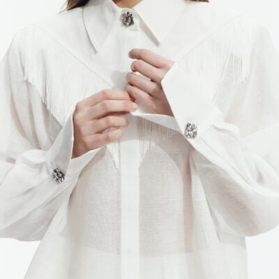 Aje Farrow Fringe Shirt - Image 2