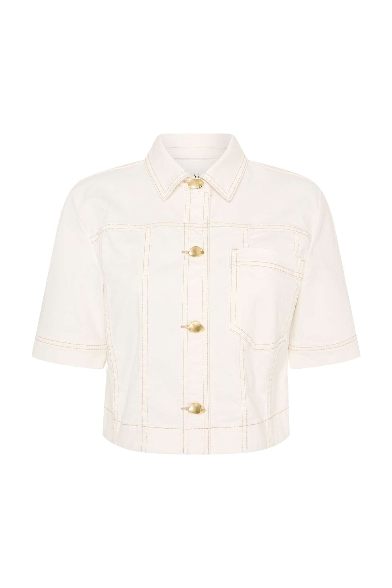 MNAJE270926190251017_3 Aje Ember Denim Crop Shirt - Image 3