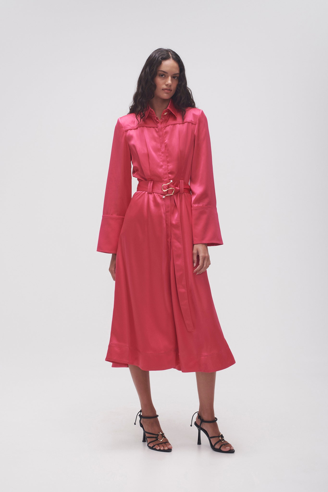 Aje Echo Belted Midi Shirt Dress - Image 1