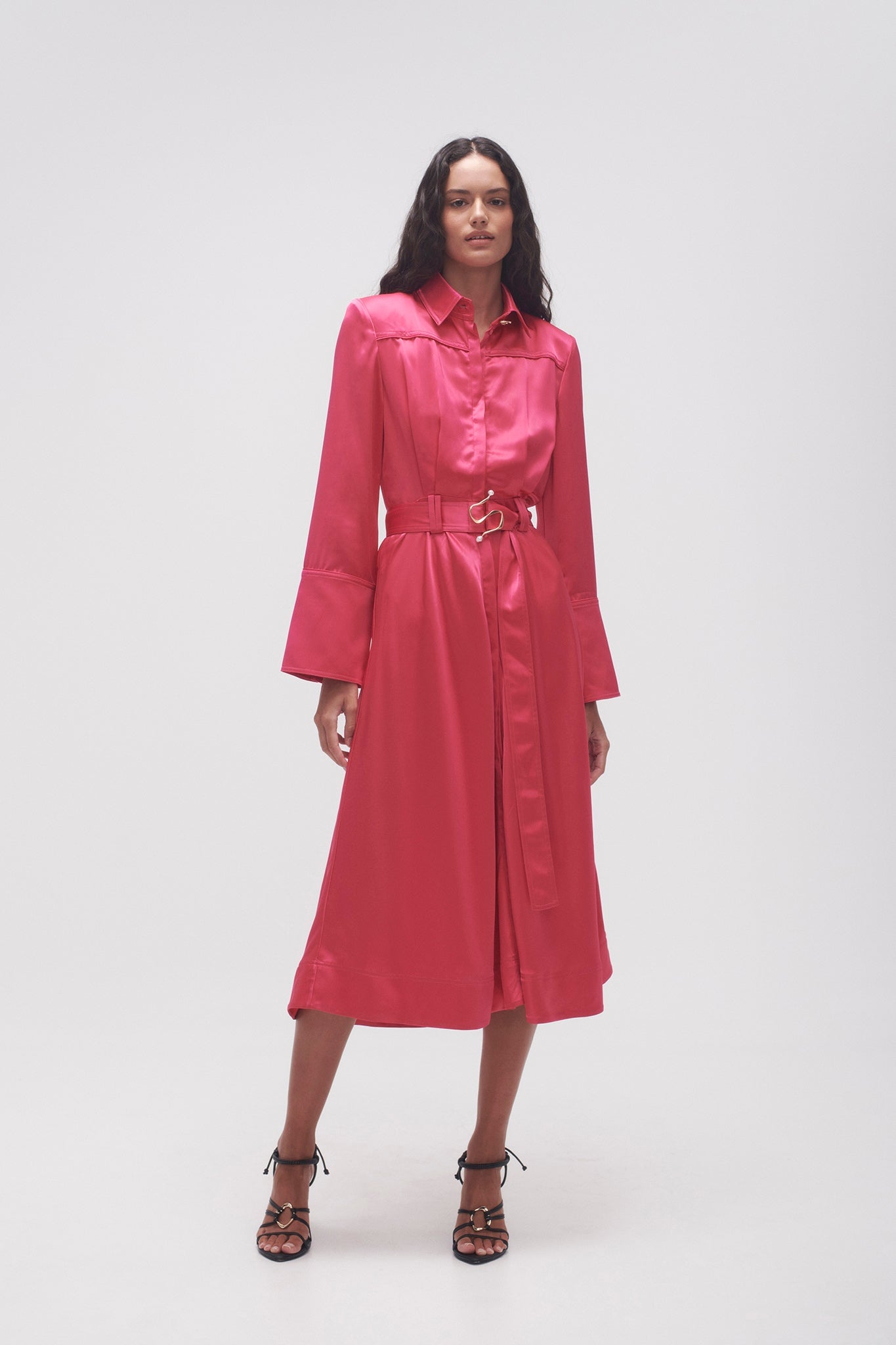 MNAJE270926190251018_3 Aje Echo Belted Midi Shirt Dress - Image 3