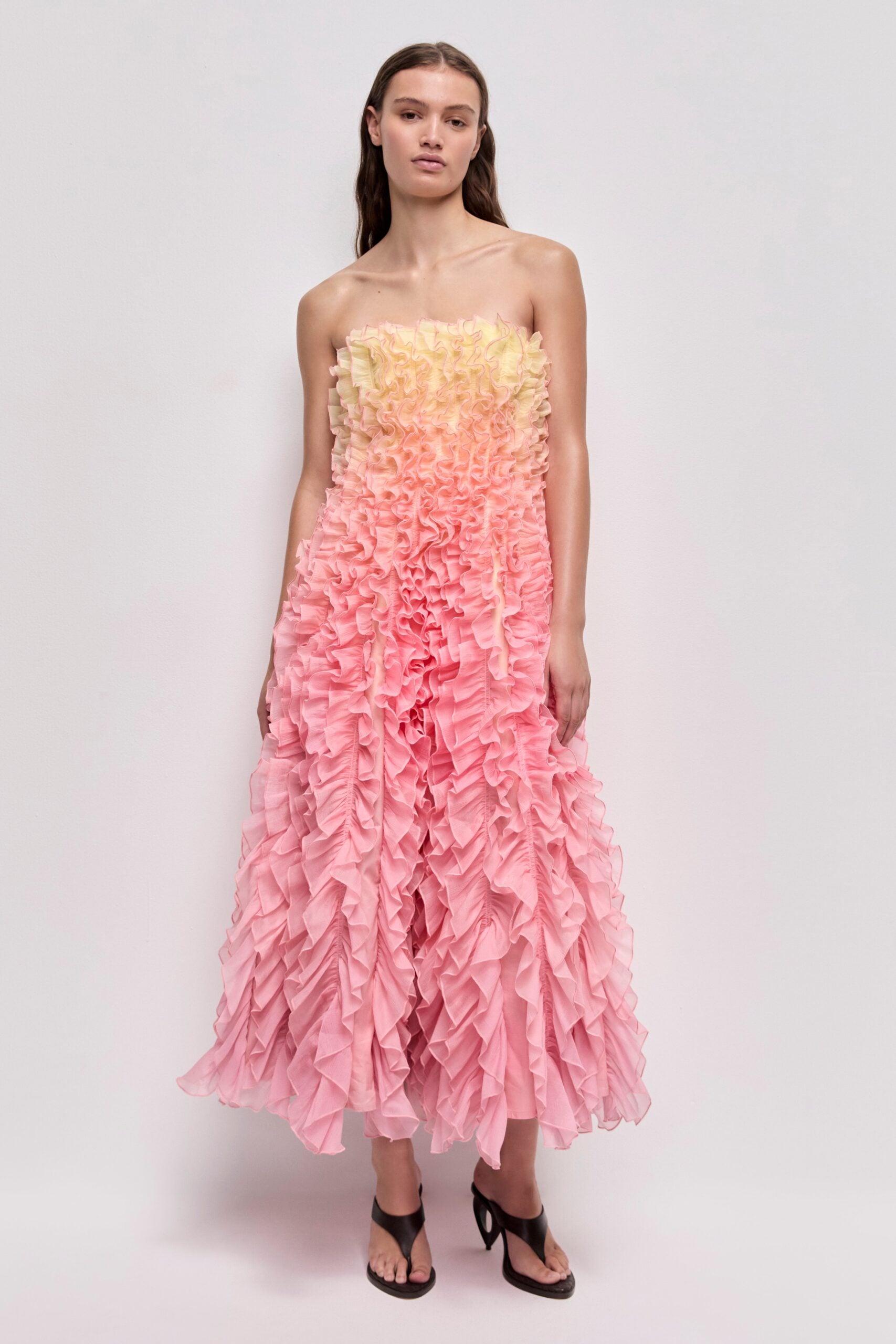 Aje Delphie Frill Midi Dress - Image 1