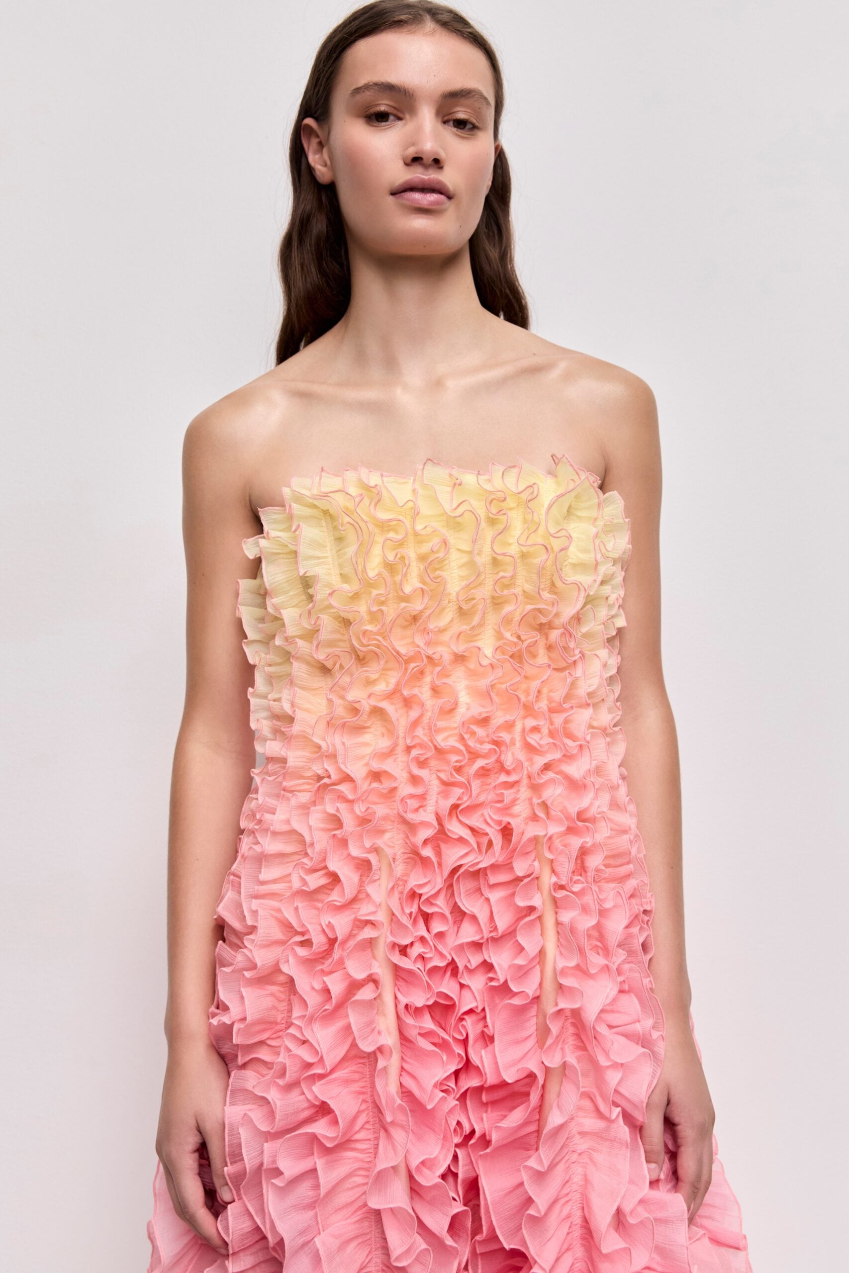 MNAJE270926190251025_3 Aje Delphie Frill Midi Dress - Image 3