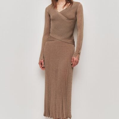 Aje Classique Knit Midi Skirt - Image 1