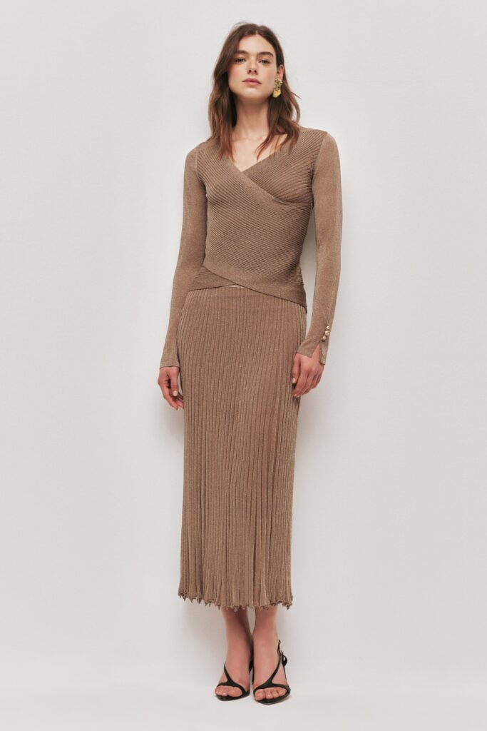 Aje Classique Knit Midi Skirt - Image 1