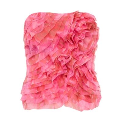 Aje Charmed Rosette Ruffle Bustier - Image 2