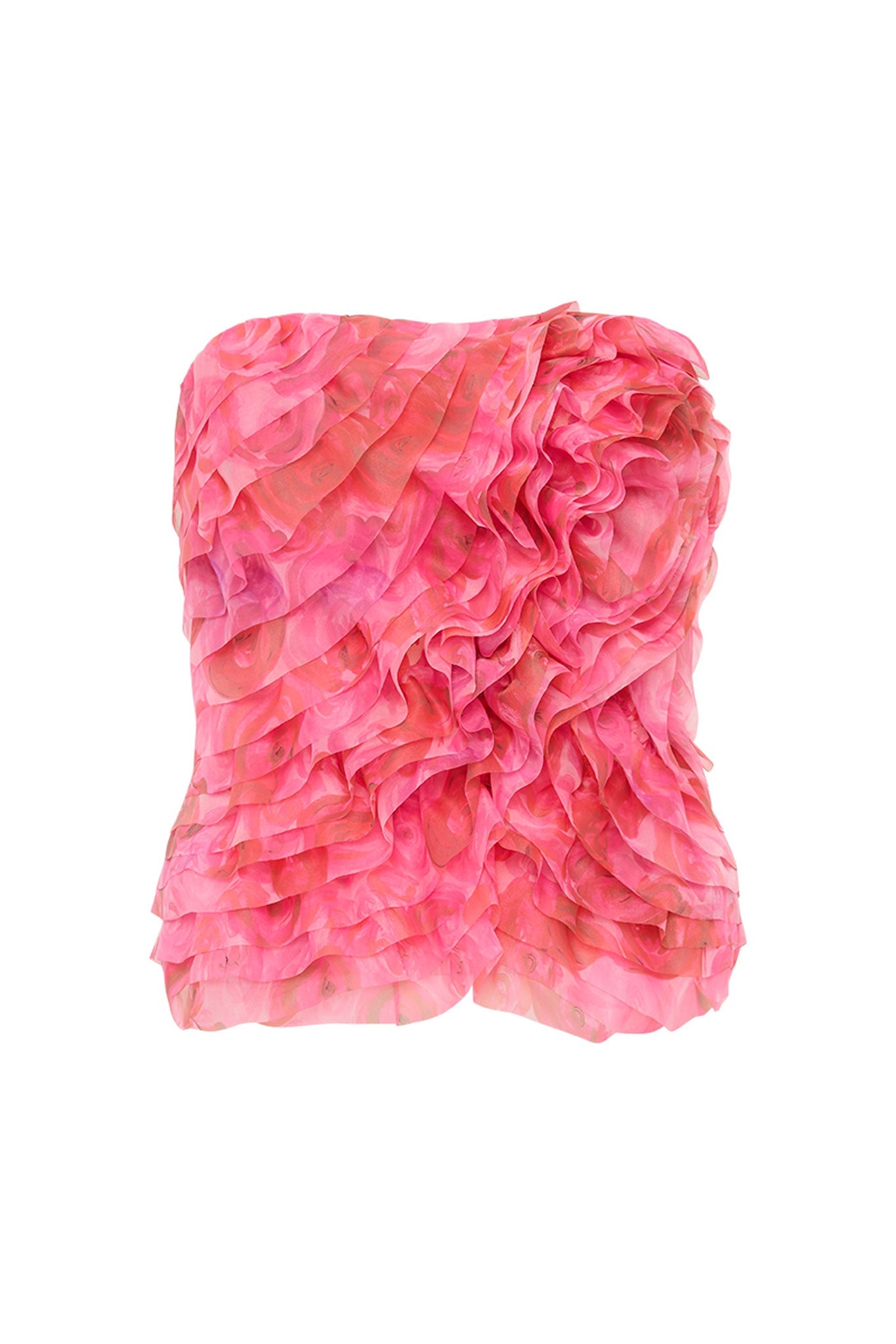 MNAJE270926190251058_2 Aje Charmed Rosette Ruffle Bustier - Image 2