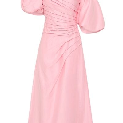 Aje Cadence Ruched Midi Dress - Image 2