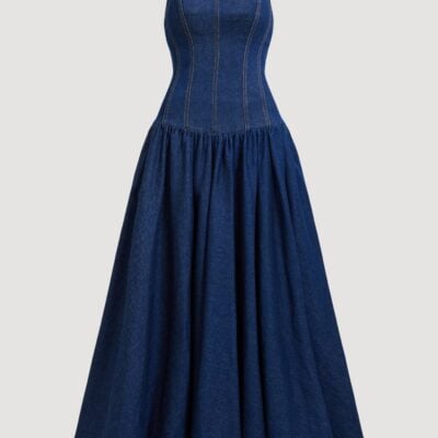 Aje Briar Denim Midi Dress - Image 2