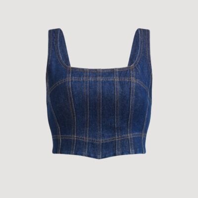 Aje Briar Denim Bustier - Image 2