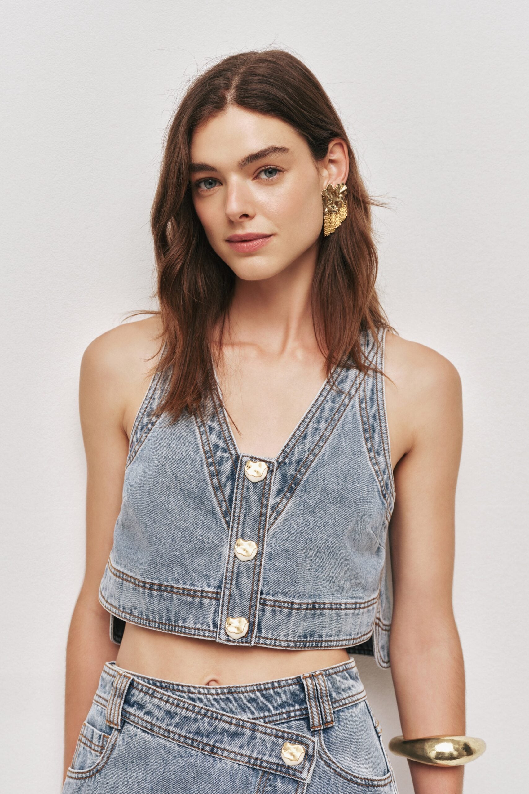 Aje Birch Denim Top - Image 3