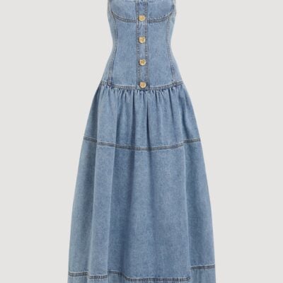 Aje Birch Denim Midi Dress - Image 2