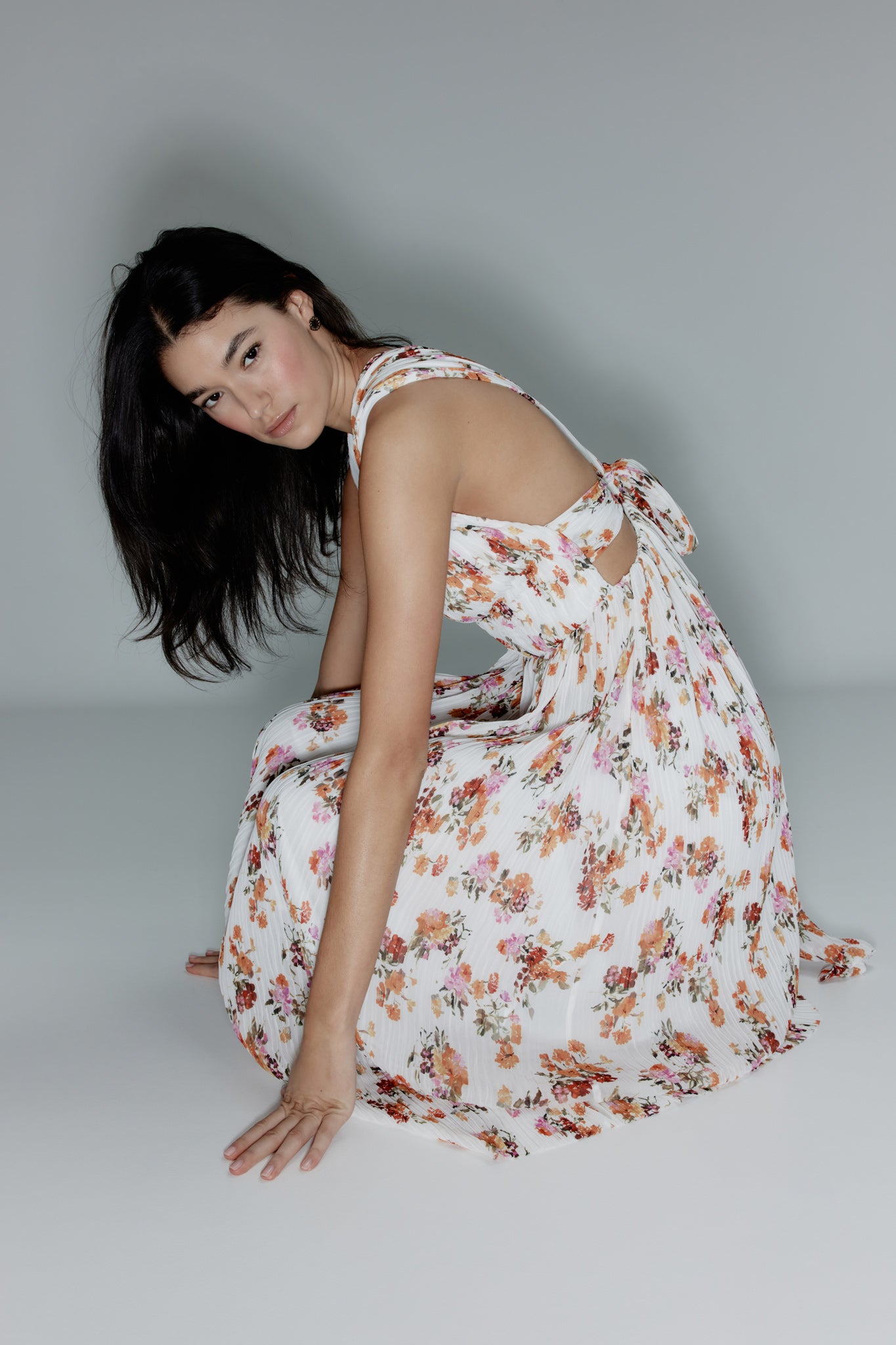 MNAJE270926190251110_3 Aje Becoming Bow Back Midi Dress - Image 3