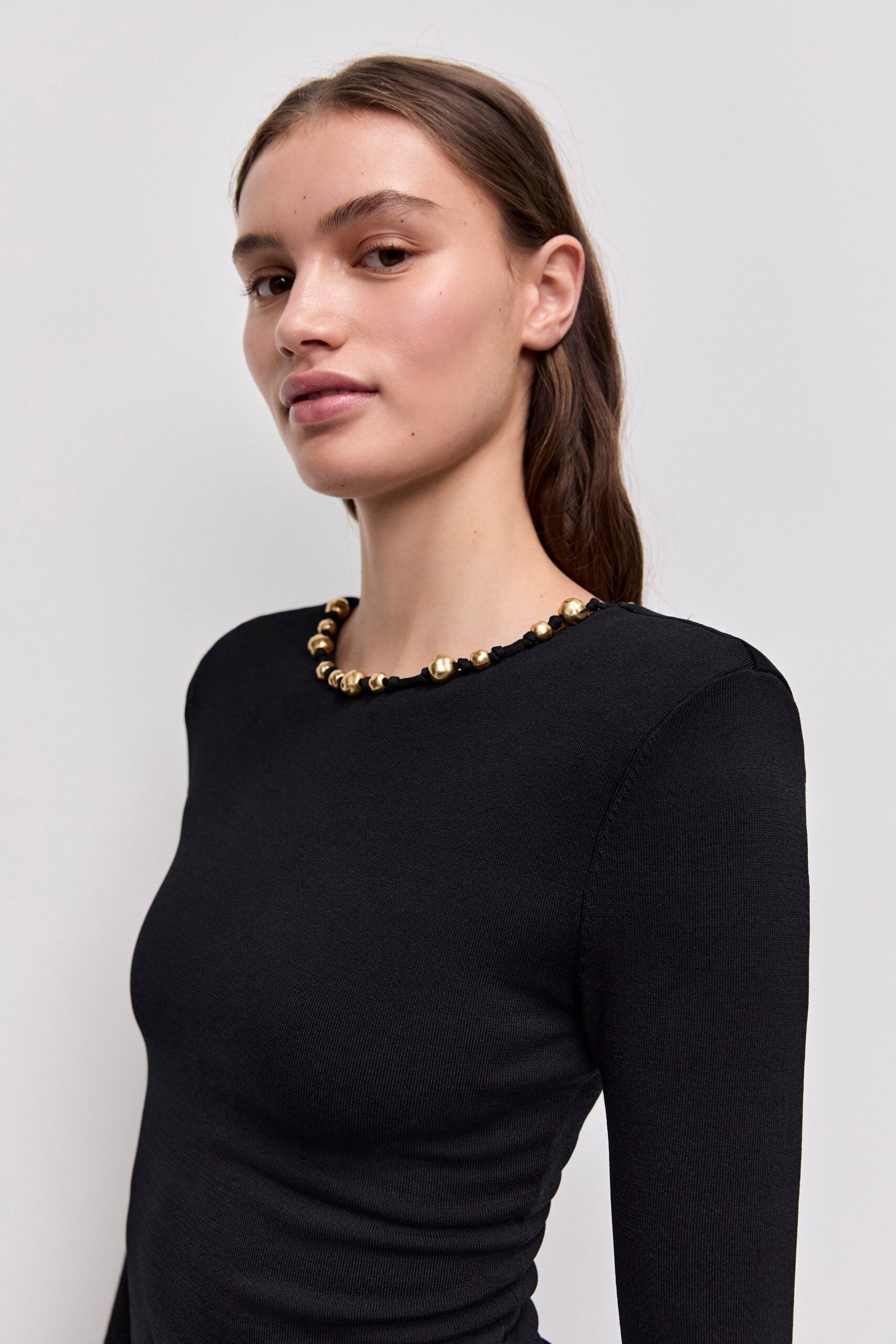 MNAJE270926190251118_3 Aje Baroque Hardware Knit Top - Image 3