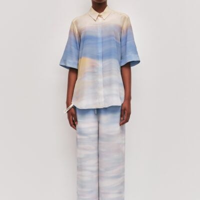 Aje Avalon Short Sleeve Silk Shirt - Image 1
