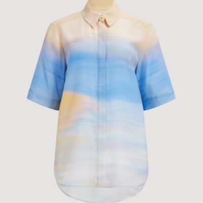 Aje Avalon Short Sleeve Silk Shirt - Image 2