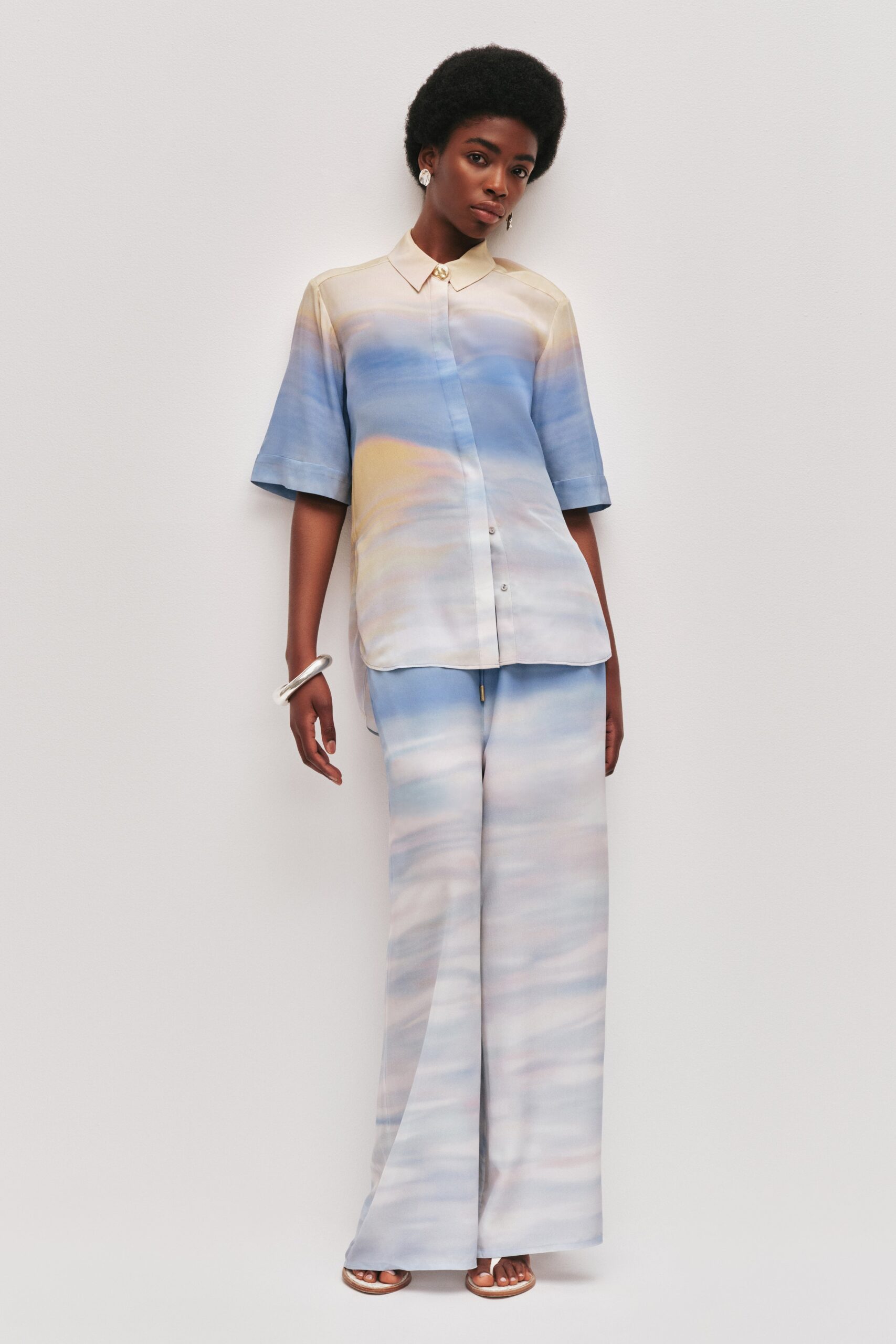 Aje Avalon Short Sleeve Silk Shirt - Image 3