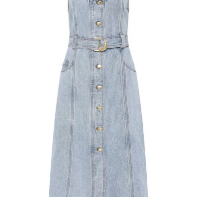 Aje Aura Denim Midi Dress - Image 2