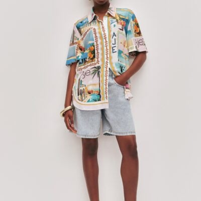 Aje Atomic Short Sleeve Silk Shirt - Image 1